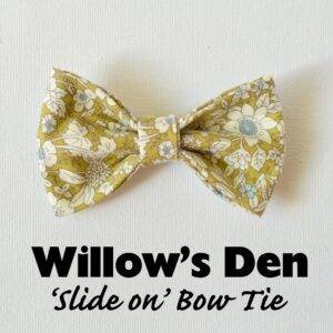 Cat Bow Tie ‘Willow’s Den’ / floral bow tie for collars, dog bow, cat bow, removable bow tie, Crafts4Cats