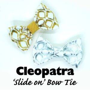 Cat bow tie ‘Cleopatra’ gold or silver bow tie for collars