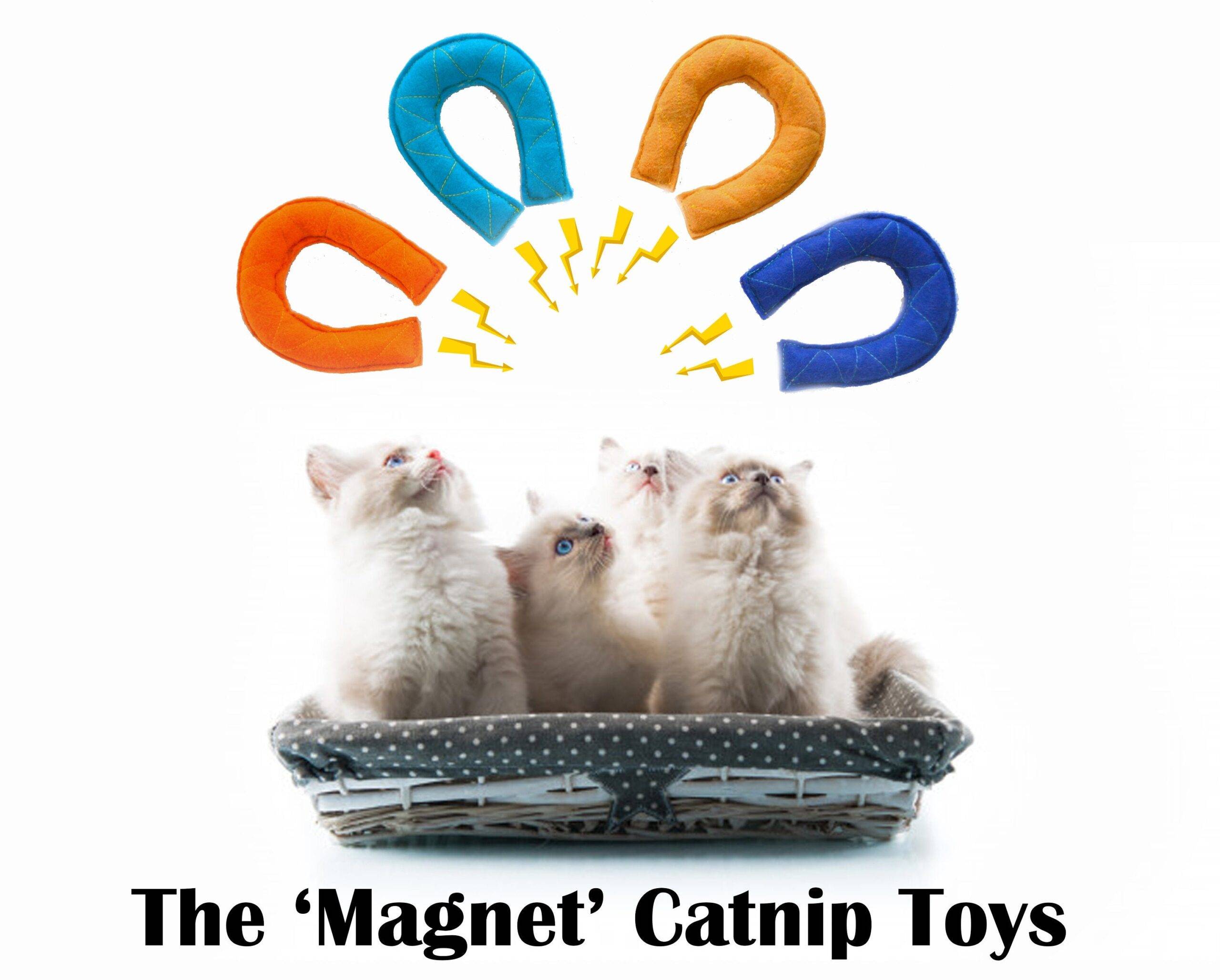 Magnet catnip toy, Unique catnip cat toy, felt cat toy filled with fresh catnip, kitten toys, gift for cat – Crafts4Cats