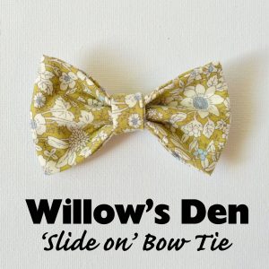 Cat Bow Tie ‘Willow’s Den’ / floral bow tie for collars, dog bow, cat bow, removable bow tie, Crafts4Cats