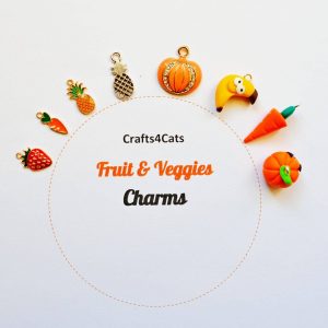 Charms – fruit and vegetables, cute charms for cat collars / Crafts4Cats
