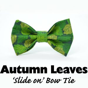 Cat bow tie ‘Autumn Leaves’/ green cat collar bow tie,cat collar with bow,dog bow tie,pet bow tie,bow tie for cats